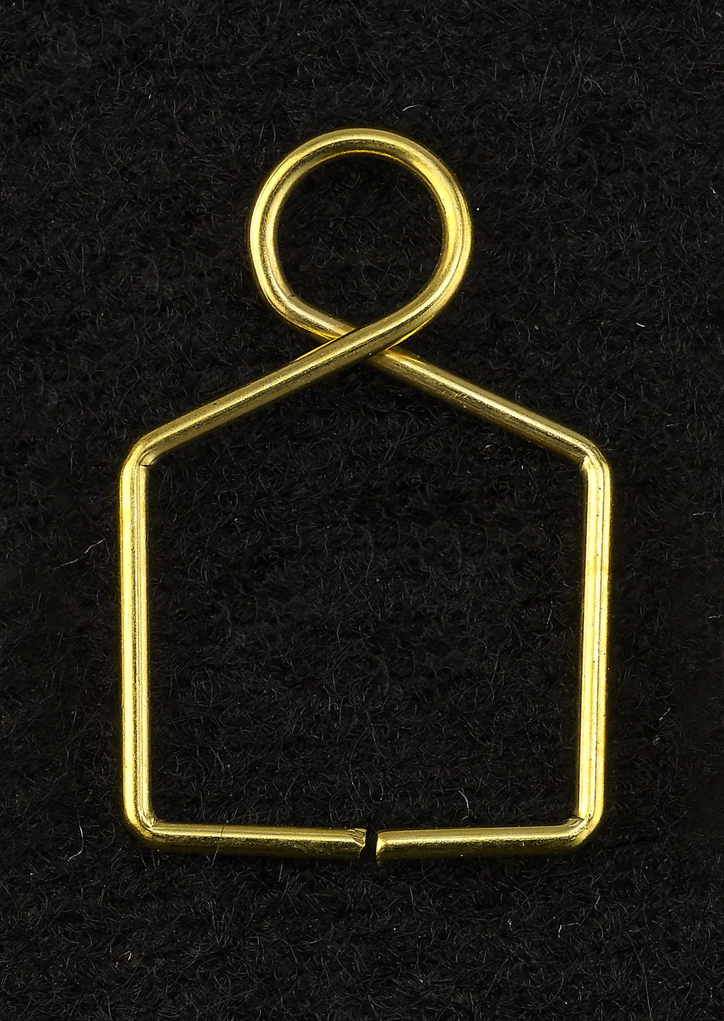 C90078  Square Claw Link 12X18mm Gold
